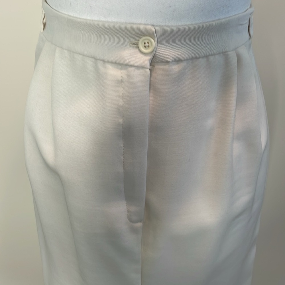 Handmade Vintage White Pleated Midi Skirt. Y2K - Picture 3 of 10